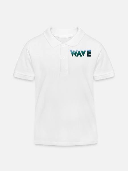 Wave - Welle - Kinder Organic Poloshirt Mini Sprinter von Stanley/Stella - Weiß