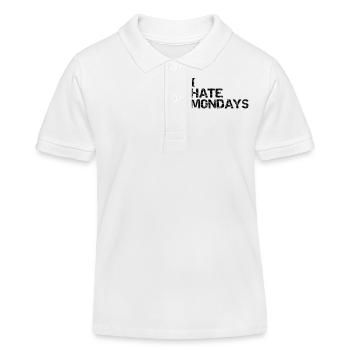 i hate mondays - Kids Organic Polo Shirt by Stanley/Stella - white - Front