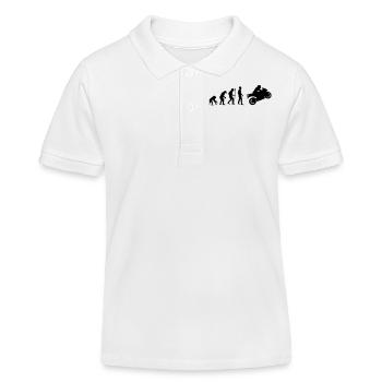 evolution_biker__f1 - Kinder Organic Poloshirt Mini Sprinter von Stanley/Stella - Weiß - Vorne