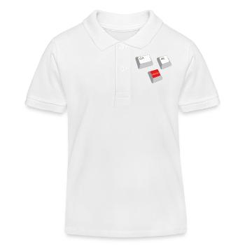 cntrl alt delete - Polo enfant bio Stanley/Stella - blanc - Devant