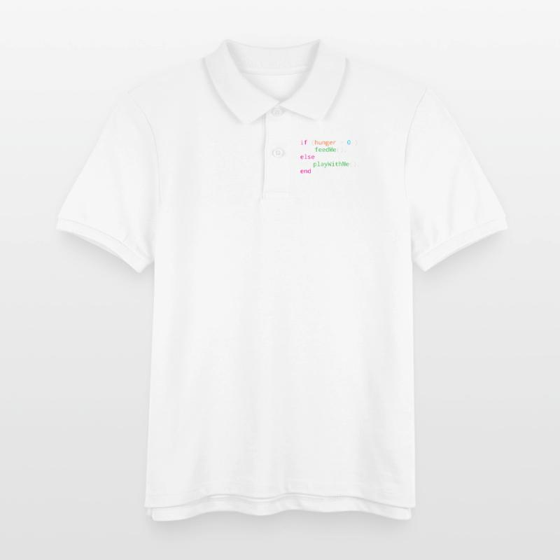 Programmierer Quellcode Hunger oder Spielen Kinder Organic Poloshirt Mini Sprinter von Stanley/Stella