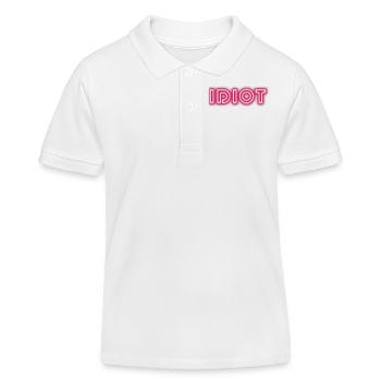 Idiot Geschenkidee - Kinder Organic Poloshirt Mini Sprinter von Stanley/Stella - Weiß - Vorne