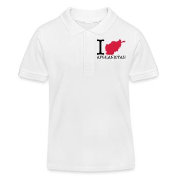 i_love_afghanistan_design_r2 - Polo enfant bio Stanley/Stella - blanc - Devant