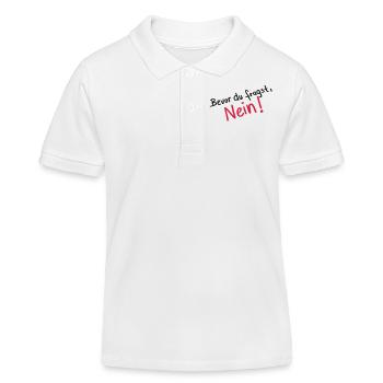 bevor_du_fragst_nein__f2 - Kinder Organic Poloshirt Mini Sprinter von Stanley/Stella - Weiß - Vorne