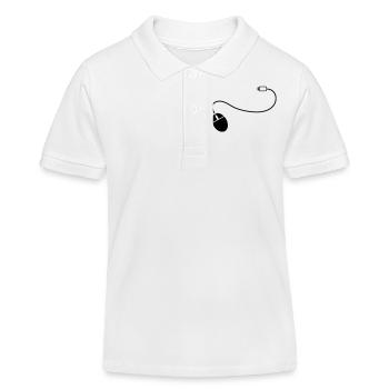 mouse_cursor__f1 - Kids Organic Polo Shirt by Stanley/Stella - white - Front
