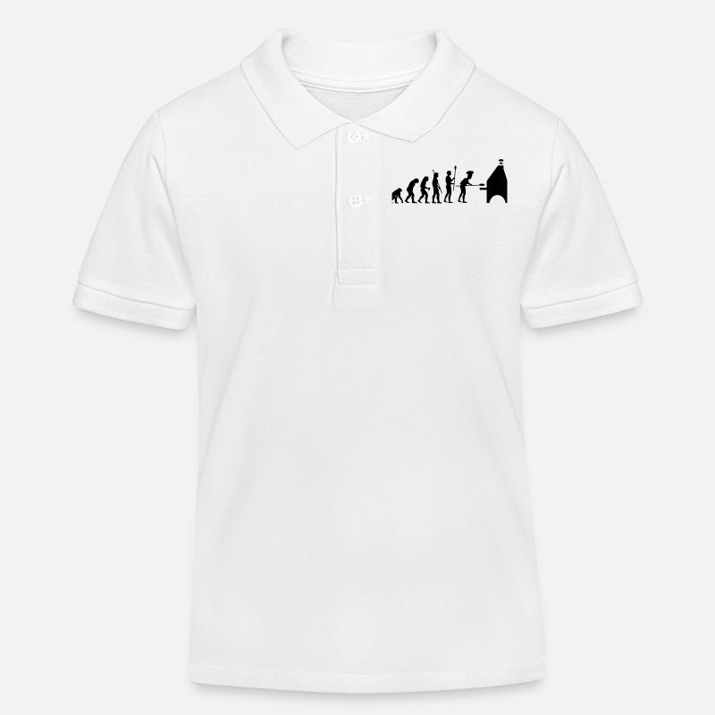 evolution pizza - Polo enfant bio Stanley/Stella - blanc