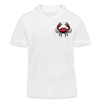 Cancer / Cancer / Crabe / cancer / Cancro (2C) - Polo enfant bio Stanley/Stella - blanc - Devant