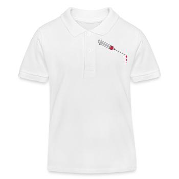 Blood Syringe - Kinder Organic Poloshirt Mini Sprinter von Stanley/Stella - Weiß - Vorne