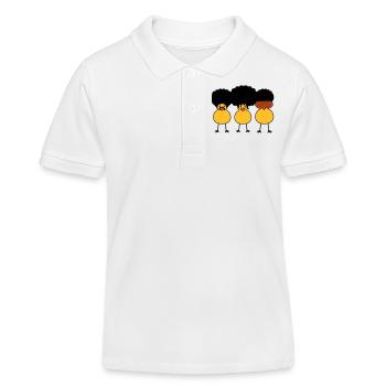 Funky Chicks - Polo enfant bio Stanley/Stella - blanc - Devant