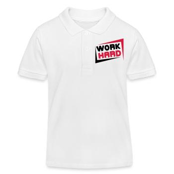 Work Hard - Kinder Organic Poloshirt Mini Sprinter von Stanley/Stella - Weiß - Vorne
