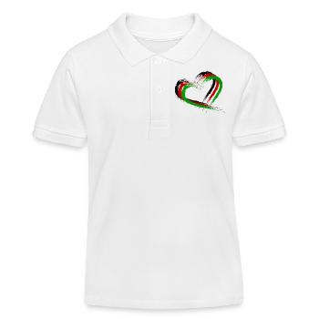 Brosse de coeur Afghanistan drapeau drapeau Nouveau - Polo enfant bio Stanley/Stella - blanc - Devant