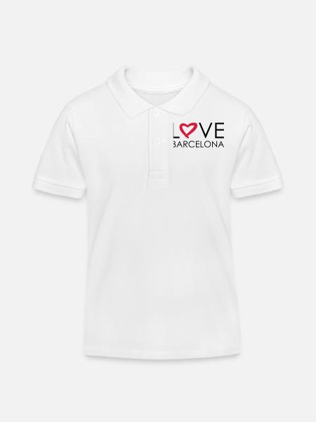 amour barcelona - Polo enfant bio Stanley/Stella - blanc