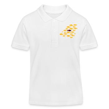 Gegen den Strom Schwimmen - Kinder Organic Poloshirt Mini Sprinter von Stanley/Stella - Weiß - Vorne