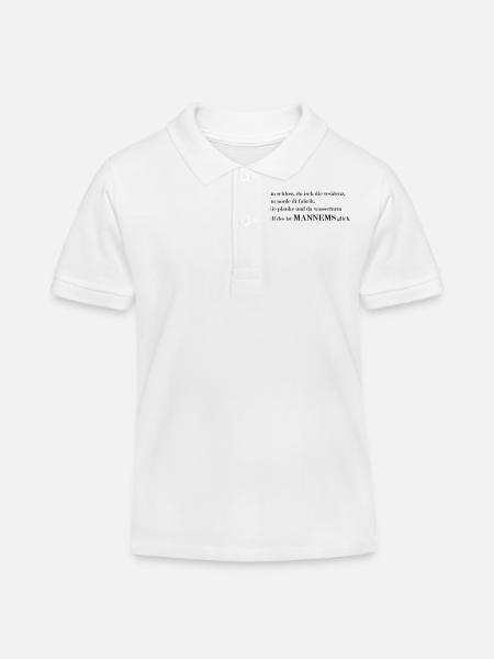 Mannems Glick - Mannheim - Kinder Organic Poloshirt Mini Sprinter von Stanley/Stella - Weiß