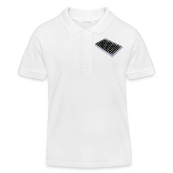 96 Well Plate / 96 Loch Platte - Kinder Organic Poloshirt Mini Sprinter von Stanley/Stella - Weiß - Vorne