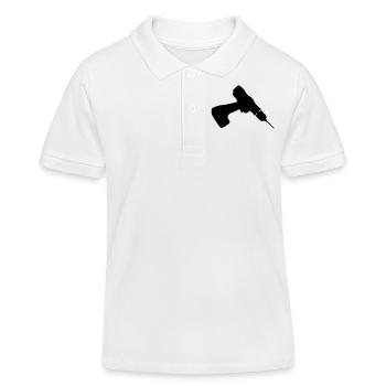 Cordless Drill - Kids Organic Polo Shirt by Stanley/Stella - white - Front