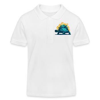 Mobile sound system (no text) - Kids Organic Polo Shirt by Stanley/Stella - white - Front