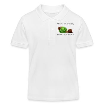 Snails - Kinder Organic Poloshirt Mini Sprinter von Stanley/Stella - Weiß - Vorne