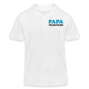 Papa Célibataire - Polo enfant bio Stanley/Stella - blanc - Devant
