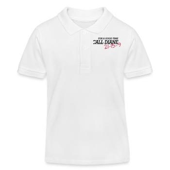 For a good time, call DIANE: - Kinder Organic Poloshirt Mini Sprinter von Stanley/Stella - Weiß - Vorne