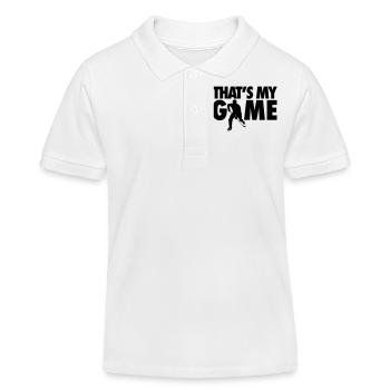Hockey: That's my game - Kinder Organic Poloshirt Mini Sprinter von Stanley/Stella - Weiß - Vorne