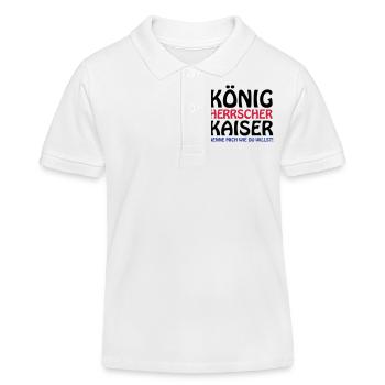 koenig_kaiser3 - Kinder Organic Poloshirt Mini Sprinter von Stanley/Stella - Weiß - Vorne