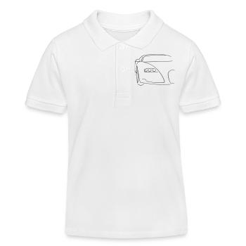 Race Car Tribal - Kinder Organic Poloshirt Mini Sprinter von Stanley/Stella - Weiß - Vorne