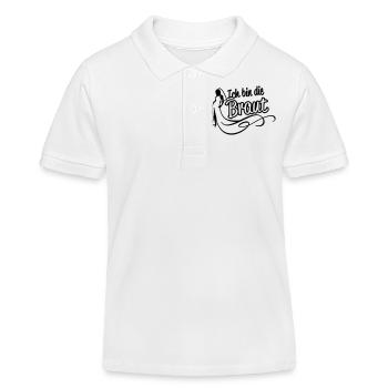 Ich bin die Braut - Kinder Organic Poloshirt Mini Sprinter von Stanley/Stella - Weiß - Vorne