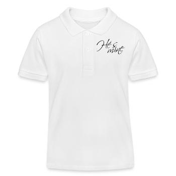 Hes mine - Kids Organic Polo Shirt by Stanley/Stella - white - Front