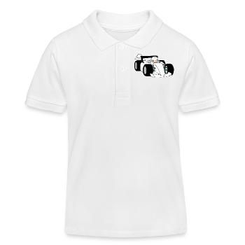 Formula Race car - Kids Organic Polo Shirt by Stanley/Stella - white - Front