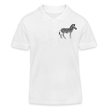 zebre - Polo enfant bio Stanley/Stella - blanc - Devant