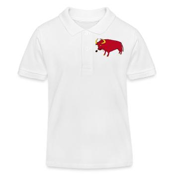 Taureau Basque - Polo enfant bio Stanley/Stella - blanc - Devant