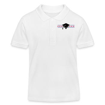 scholar hat / Gelehrtenhut (3c) - Kinder Organic Poloshirt Mini Sprinter von Stanley/Stella - Weiß - Vorne