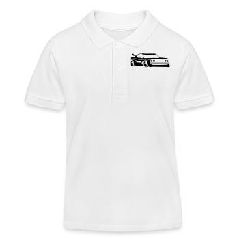 Voiture de sport de course de voiture tuning voitu - Polo enfant bio Stanley/Stella - blanc - Devant