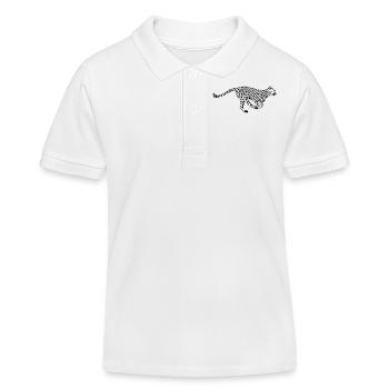 Leopard - Kinder Organic Poloshirt Mini Sprinter von Stanley/Stella - Weiß - Vorne