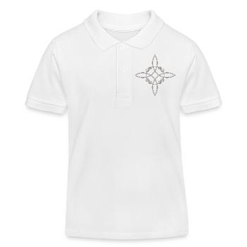Witch`s Knot, Hexenknoten, Bindet die 4 Elemente - Kinder Organic Poloshirt Mini Sprinter von Stanley/Stella - Weiß - Vorne