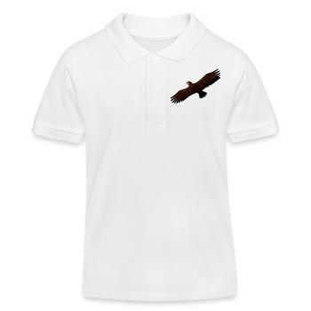 Adler vogel fliegen anmut raubvogel - Kinder Organic Poloshirt Mini Sprinter von Stanley/Stella - Weiß - Vorne