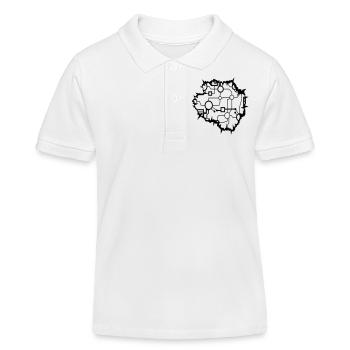 mikrochip leitung kabel computer verschaltung aufg - Kinder Organic Poloshirt Mini Sprinter von Stanley/Stella - Weiß - Vorne