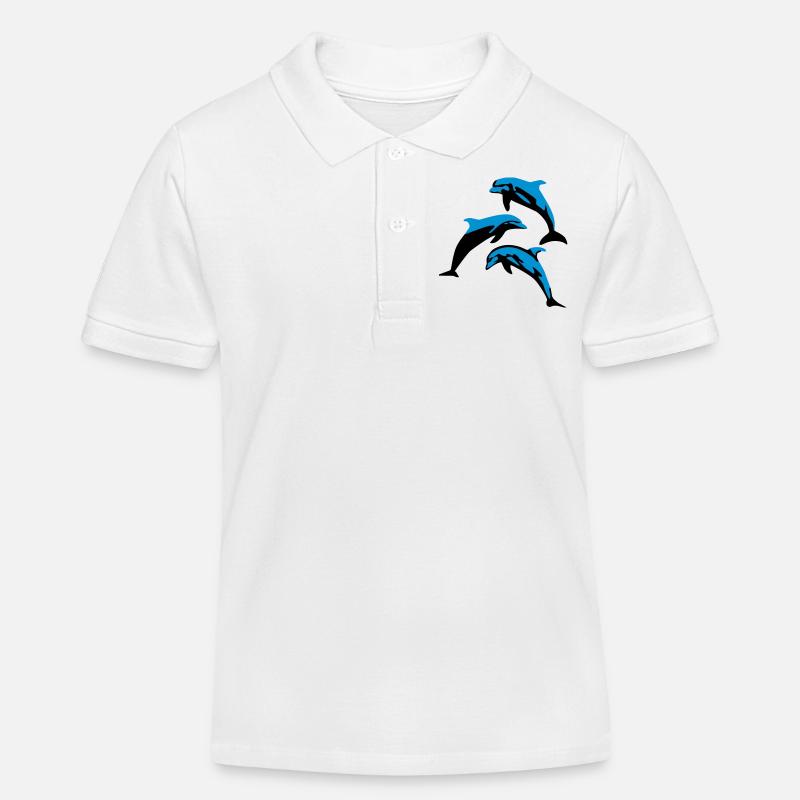 Dolphins - Polo ecologica MINI SPRINTER per bambini di Stanley/Stella - bianco