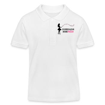 Prinzessin - Schmeiss alles hin! - Kinder Organic Poloshirt Mini Sprinter von Stanley/Stella - Weiß - Vorne
