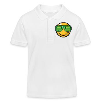Smiley Sunglasses - Kinder Organic Poloshirt Mini Sprinter von Stanley/Stella - Weiß - Vorne