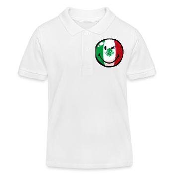 Smiley Mexico - Polo enfant bio Stanley/Stella - blanc - Devant