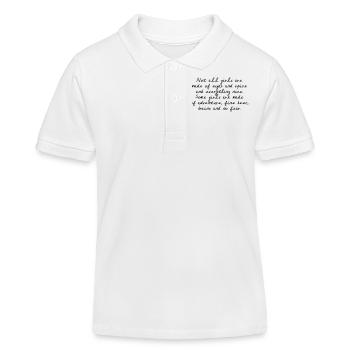 Not all Girls are made of sugar ... - Kids Organic Polo Shirt by Stanley/Stella - white - Front