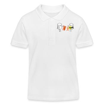 Sushi Shopping - Kinder Organic Poloshirt Mini Sprinter von Stanley/Stella - Weiß - Vorne