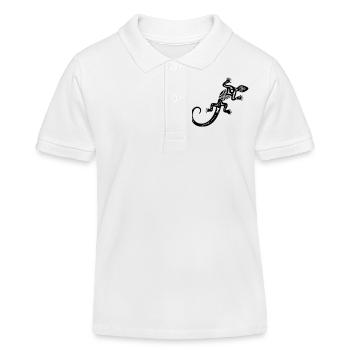 Eidechse - Kinder Organic Poloshirt Mini Sprinter von Stanley/Stella - Weiß - Vorne