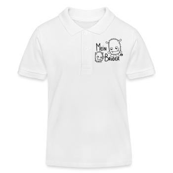Mein Bruder - Kinder Organic Poloshirt Mini Sprinter von Stanley/Stella - Weiß - Vorne