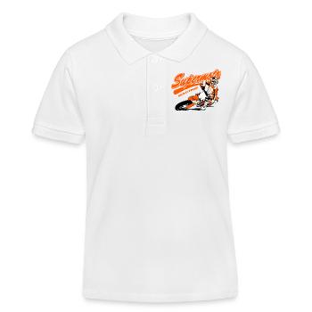 Supermoto Racing - Kinder Organic Poloshirt Mini Sprinter von Stanley/Stella - Weiß - Vorne