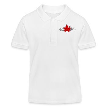 Canada - Maple Leaf & Mountain - Kinder Organic Poloshirt Mini Sprinter von Stanley/Stella - Weiß - Vorne