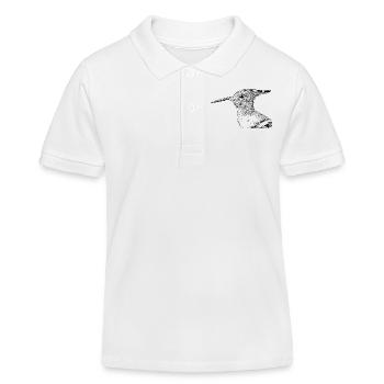 Hoopoe Bird - Polo enfant bio Stanley/Stella - blanc - Devant