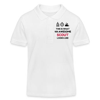 scout / scouting / scoutisme / guide - Polo enfant bio Stanley/Stella - blanc - Devant